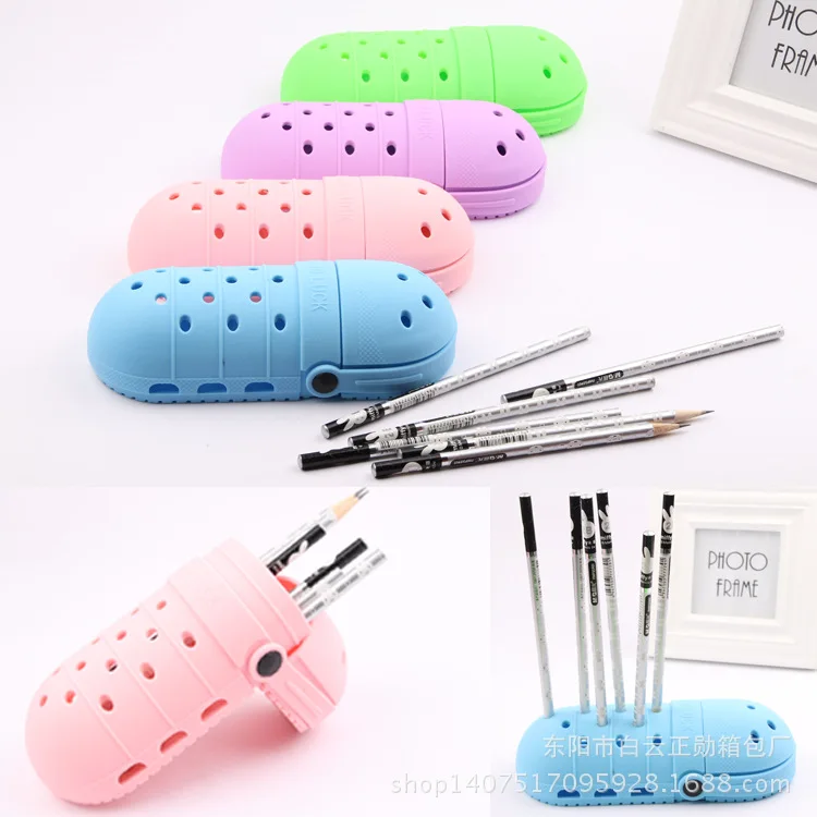 

Student Stationery Box Student Multifunctional Pencil Box Student Pencil Bag Silicone Pencilcase Pen Insertion Pen Holder