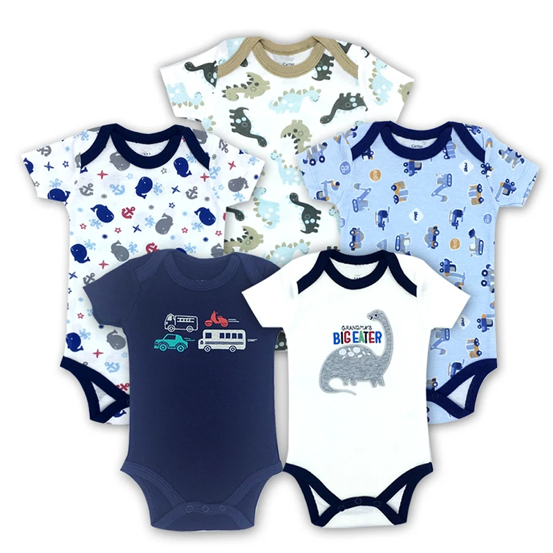 5 unids/lote Unisex De alta calidad mamelucos De bebé De manga corta cuello redondo M 0-12 m novedad niños recién nacidos y niñas ropa De bebé niña 5 unids/lote Unisex De alta calidad mamelucos De bebé De manga corta cuello redondo M 0-12 m novedad niños recién nacidos y niñas ropa De bebé niña