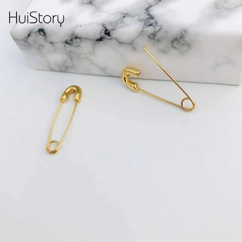HUISTORY НОВЫЕ геометрические серьги Модные ювелирные изделия золотой цвет бумажный