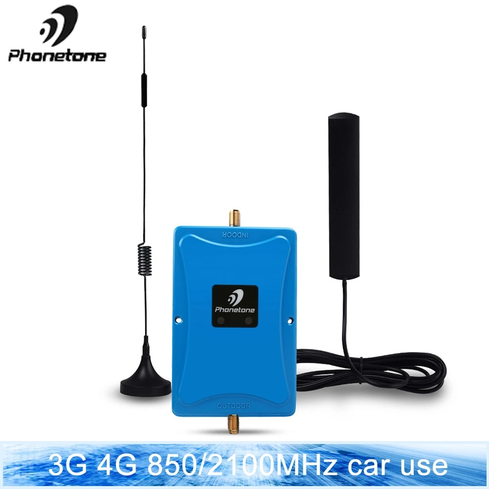 

3G 850/2100MHz Dual Band Cellphone Cellular Signal Booster Telstra Network 45dB GSM 850Mhz Signal Repeater Amplifier set for car