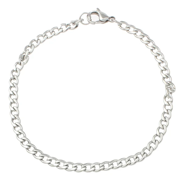 Aliexpress.com : Buy Stainless Steel Bracelet Chain Silver Plated ...