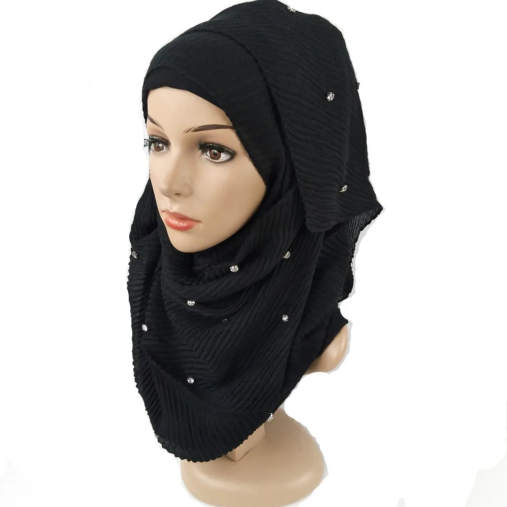 M9 высокое качество драгоценность морщинка вискозный шарф хиджаб шаль 180*90 см обёрточная повязка на голову 10 шт./лот можно выбрать цвета