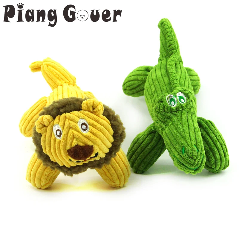 Pet Cat Toy Lions Crocodiles Squeak Dog Toy Animal Tooth Chew Sound