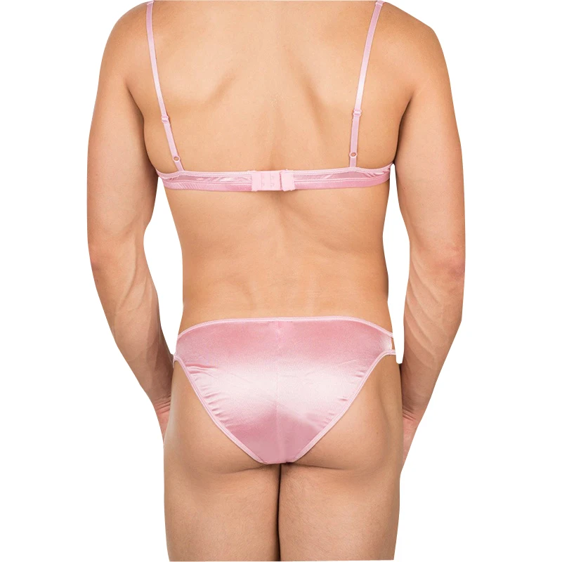 Men's Sexy Underwear Pseudo-nature Bra Sexy Underwear Set Garter Disguise Men's Briefs Jockstrap,mens underwear