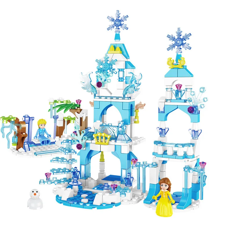 Iceland Colors Girls Friend Series Legoingly Frozening Blocks Magic Ice Castle Palace Building Blocks Toys for Kids girls Gifts
