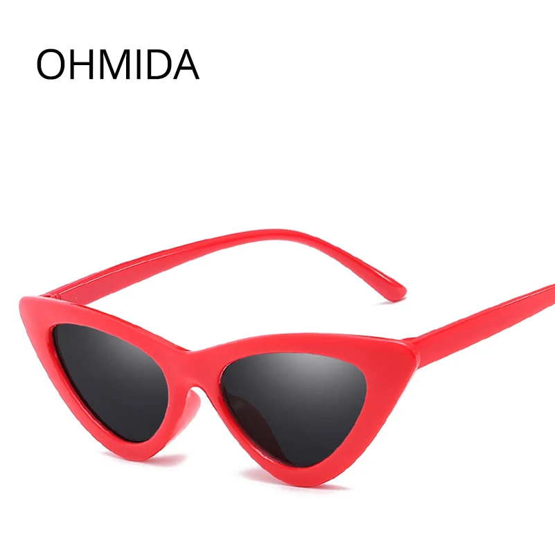 Модные дешевые солнцезащитные очки OHMIDA кошачий глаз для женщин 2018 фиолетовые
