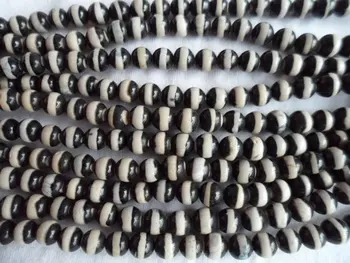 

TSB0454 Tibetan Agate Dzi beads,6mm,one line Medicine Buddha round beads,50beads lot,natural stone loose beads