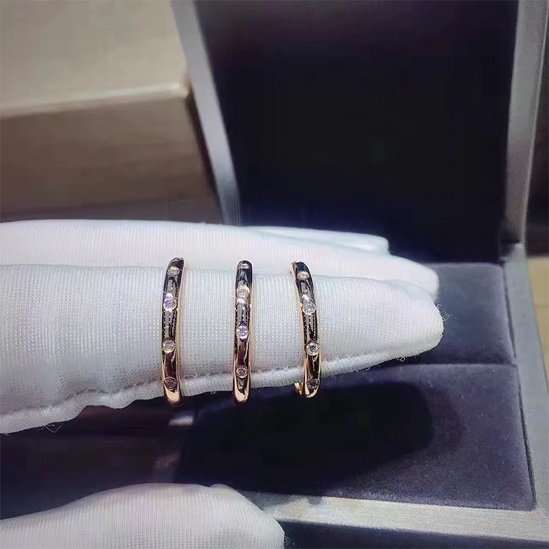 ANI, 18 К, розовое золото(AU750), Женское Обручальное Кольцо, сертифицированное I/SI 0,068 ct, обручальное кольцо с настоящим бриллиантом, хорошее ювелирное изделие для помолвки, акция