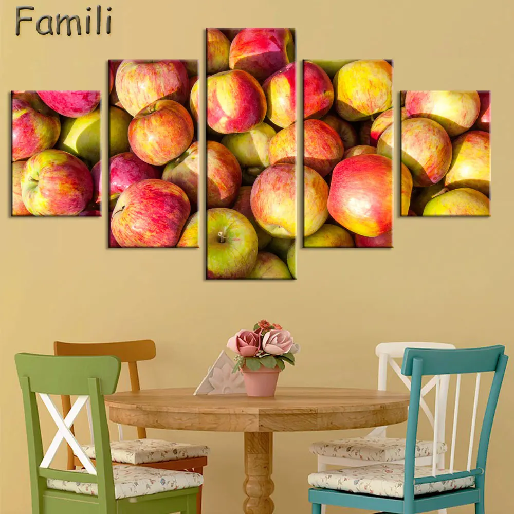 5 панельных картин на холсте без рамки|wall hangings|paintings fruitcanvas painting |