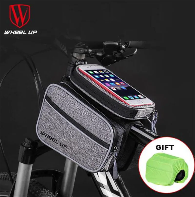 

WHEEL UP Cycling MTB Bike Bicycle Bag 6" Waterproof Touch Screen Top Tube Frame Saddle Bag Phone Case Bike Bicycle Accessories