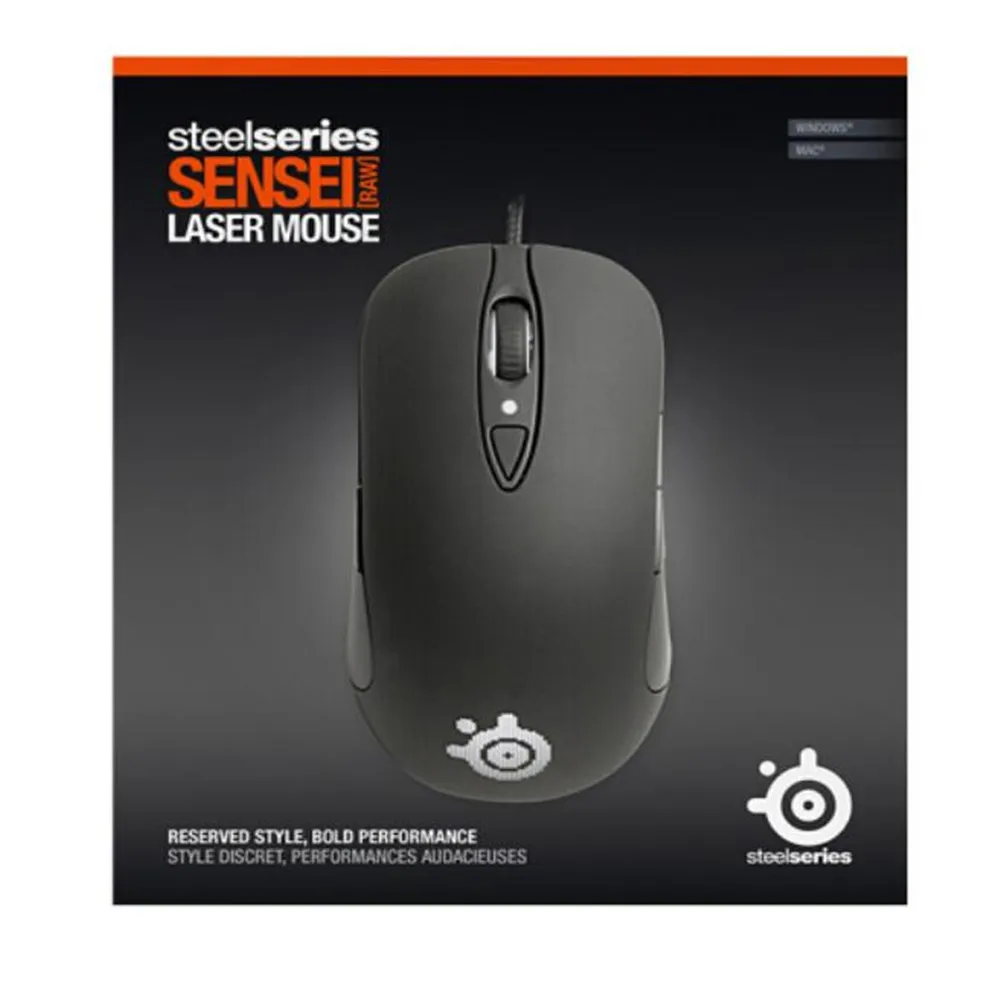 Steelseries сэнсэй сырой 5600 dpi Лазерная игровая мышь черная кожа, PC Gamer 4G профессиональная оптическая игровая мышь