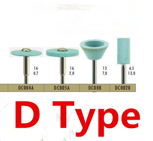 Высокое качество 10 шт./лот Стоматологическая лаборатория алмазная полировальная машина шлифовальная машина для циркониевой керамики металлический обваленный циркониевый полировальный круг дрель - Цвет: D Type