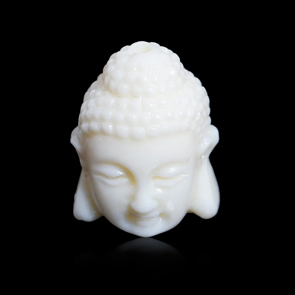 

Doreen Box Coral ( Synthetic) Beige Gem Stone Loose Beads Buddha Pattern About 16mm x 11mm( 3/8"), Hole: Approx 1.2mm, 10 PCs