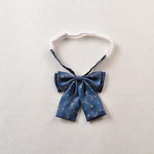 Японская Униформа-матроска JK, 2 шт/партия, галстук-бабочка, японский милый геометрический узор, вышитый галстук-бабочка, синий/красный/черный