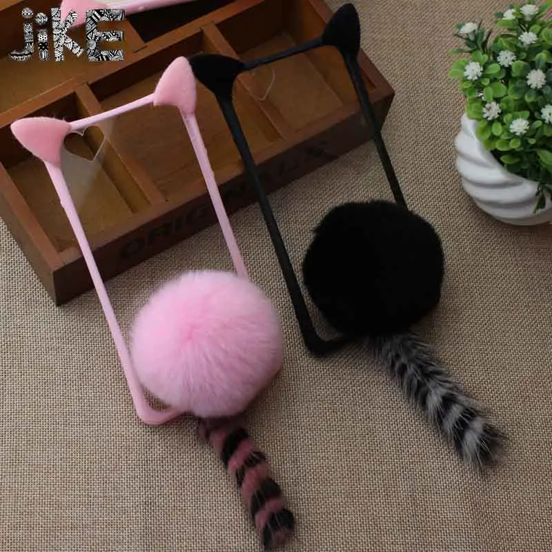 JIKE Korean cat tail wool ball soft edge protection sleeve phone case for iphone 6/6s/7/8/plus/X | Мобильные телефоны и