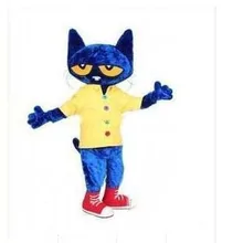 Новая скидка, Заводская распродажа, костюм талисмана Кот Пит, взрослый размер для Хэллоуина, кот, мультфильм, костюм для нарядной вечеринки, платье Olome