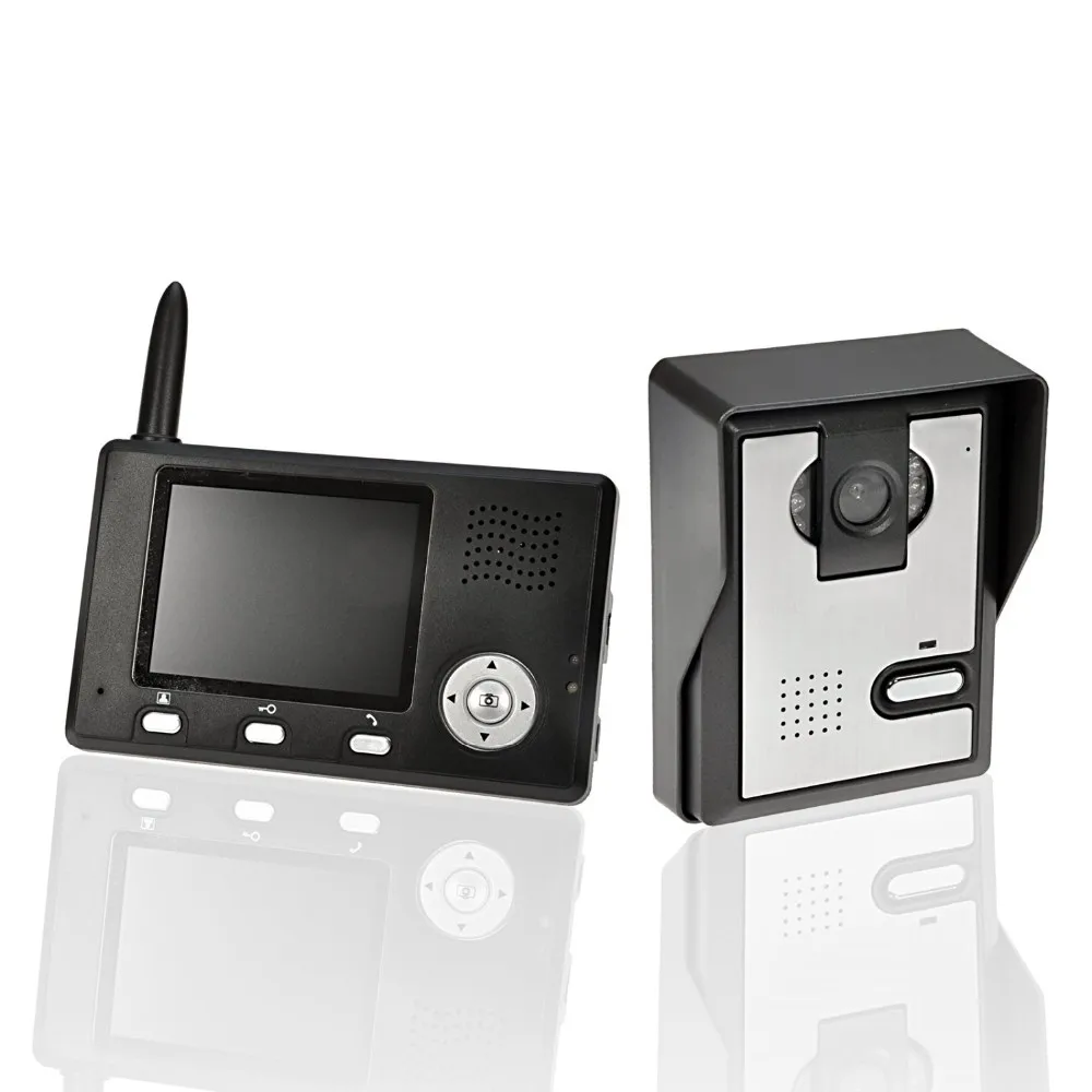 Yobang безопасности Бесплатная доставка 2.4 ГГц 3.5 "TFT Беспроводной телефон видео домофон Дверные звонки охранных 1-камера 1 мониторы Дверные