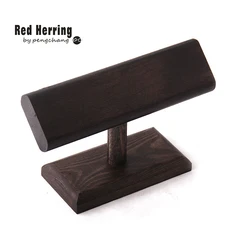 Free Shipping DIY Wood Display Flat T-BAR Watch/Bracelet Jewelry Display Stand Holder in round