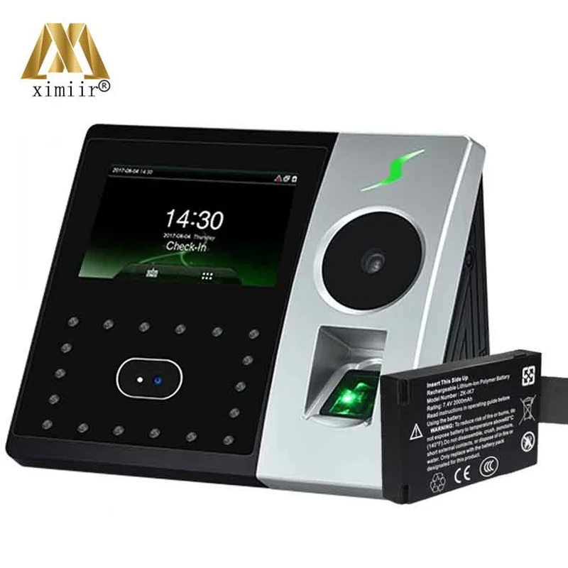 

Pface202 back up battery palm/face/fingerprint time attendance and access control facial recognition time recording TCP/IP