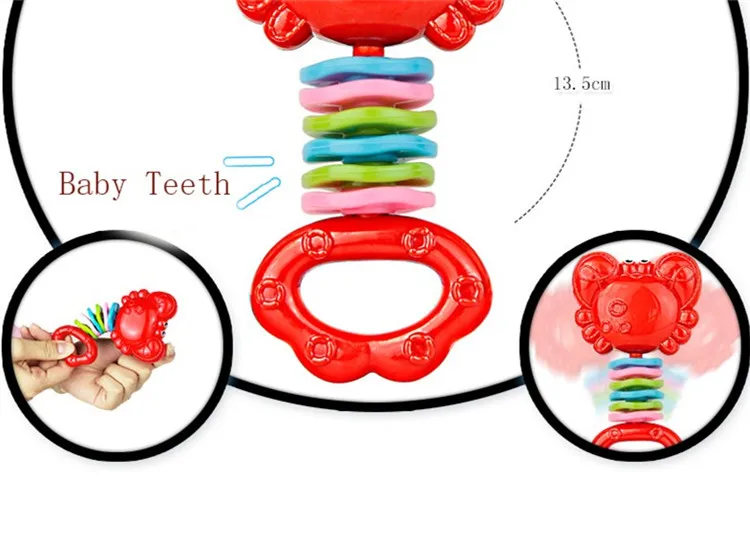 Детские грызунки-погремушки Новорожденные пластиковая детская игрушка, ручной Колокольчик зубы игрушки для новорожденных подарок для детей