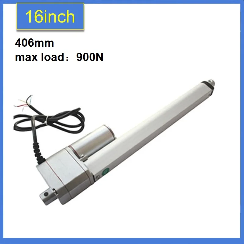 

10K Potentiometer Feedback 12V/24V DC Linear Actuators 406mm Stroke 16inch 900N/90KG 198lbs Max Lift Load Linear Motor