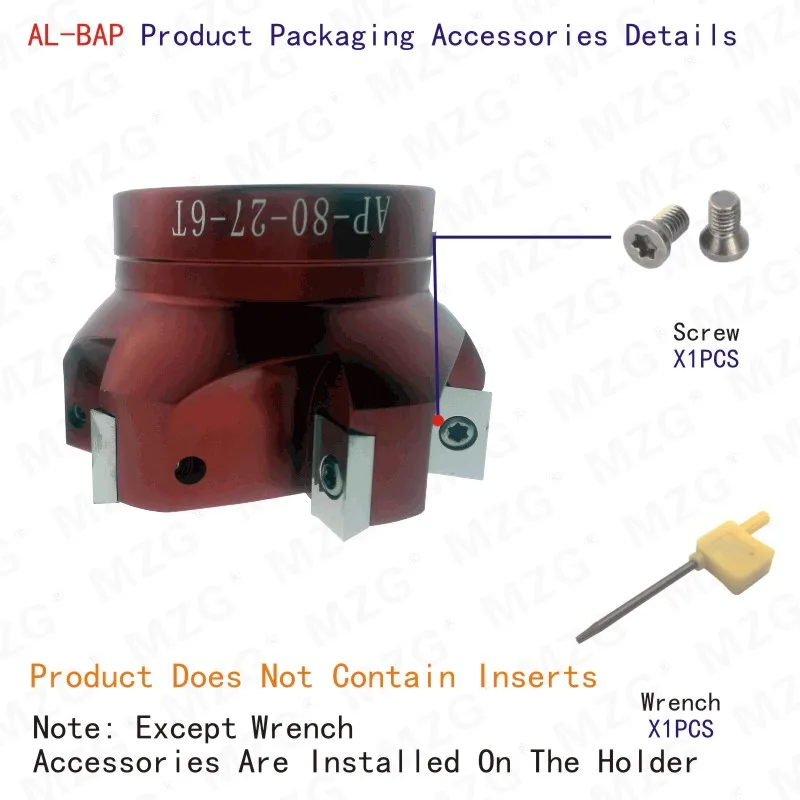 Mocask правый угол плеча Концевая мельница BAP400R-63-22-4T фрезерный алюминиевый резак