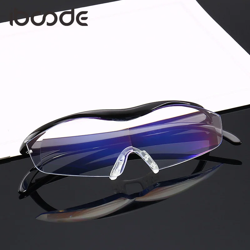 

iboode 1.6 Times 250 Degree Big Vision Anti Blue Ray Reading Eyeglasses UV400 Presbyopic Reader Eye Glasses Elderly Men Women