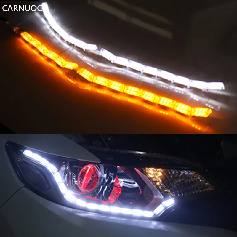 LED Headlight Flasher DRL White Amber Turn Signal Lights For Volvo S40