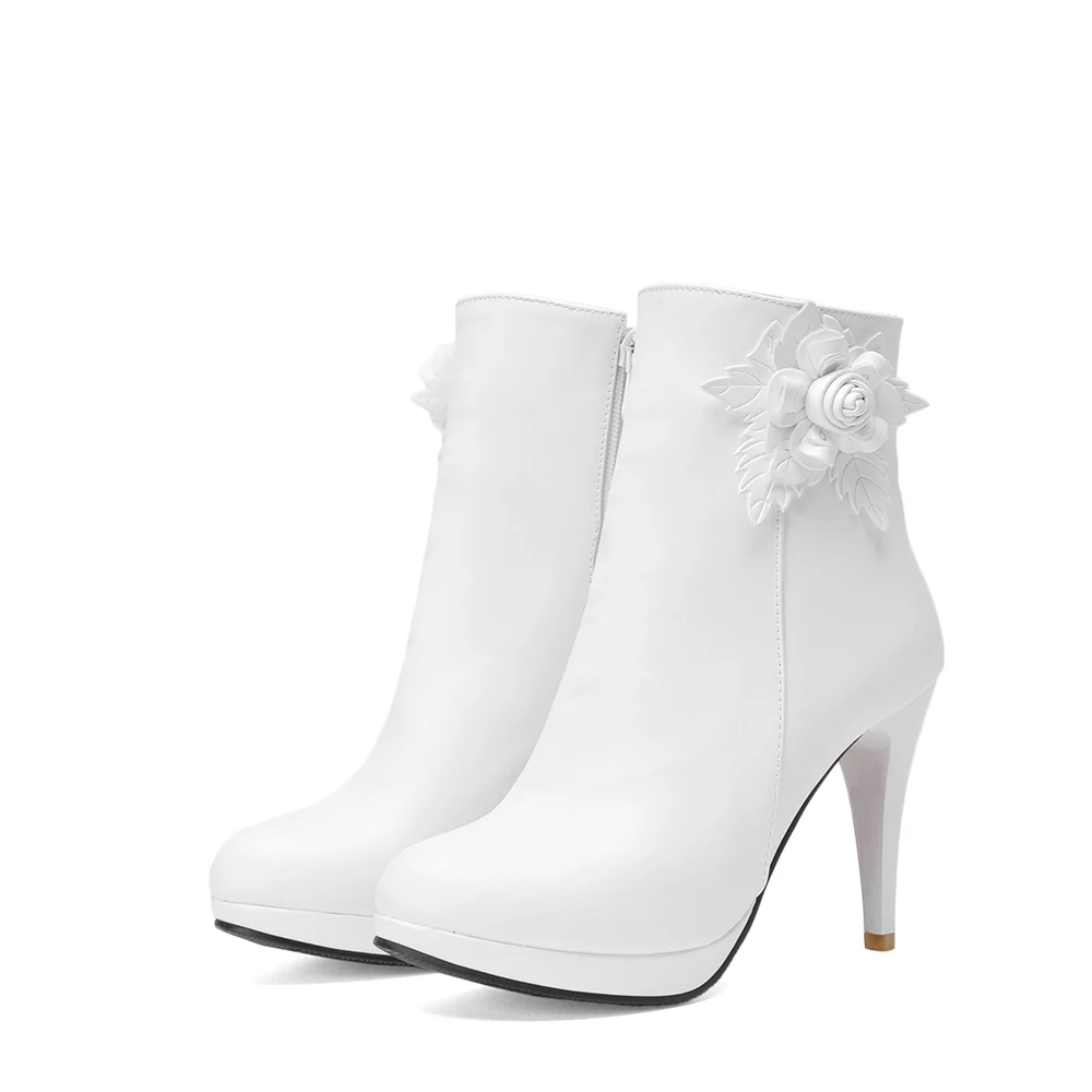 winter white ankle boots womens