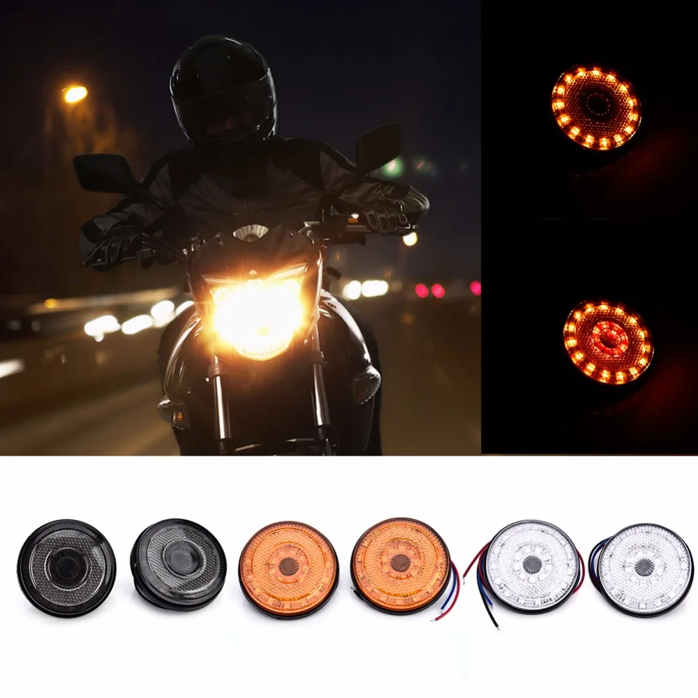 

1Pair/Pack 12V Dual Color Motorcycle Modification LED Turn Signal Lamp Motorbike Reverse Light Bulbs 3 colors
