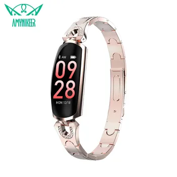 

AMYNIKEER Smart Bracelet AK16 Fitness Bracelet for Women's Heart Rate Monitor Blood Pressure Oxygen Measurement Waterproof Band