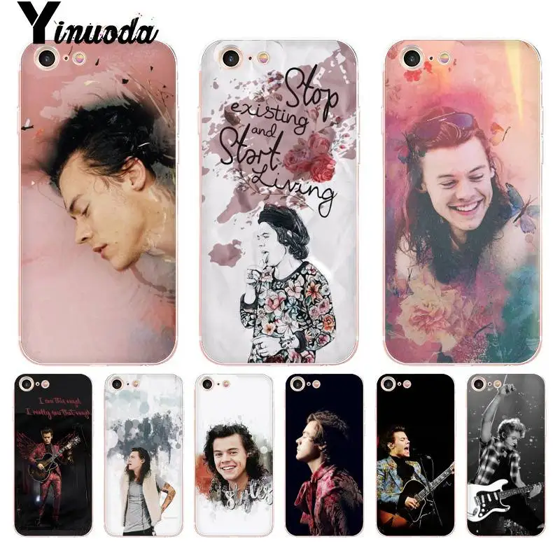 

Yinuoda For iPhone 7 6 X Case Harry Styles watercolor Coque Shell Phone Case for iPhone 8 7 6 6S Plus X 5 5S SE XR XS XSMAX