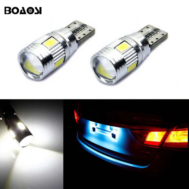 

BOAOSI 2x Car Styling Canbus License Plate Lights Led T10 5630SMD For HONDA CIVIC MK8 FN2