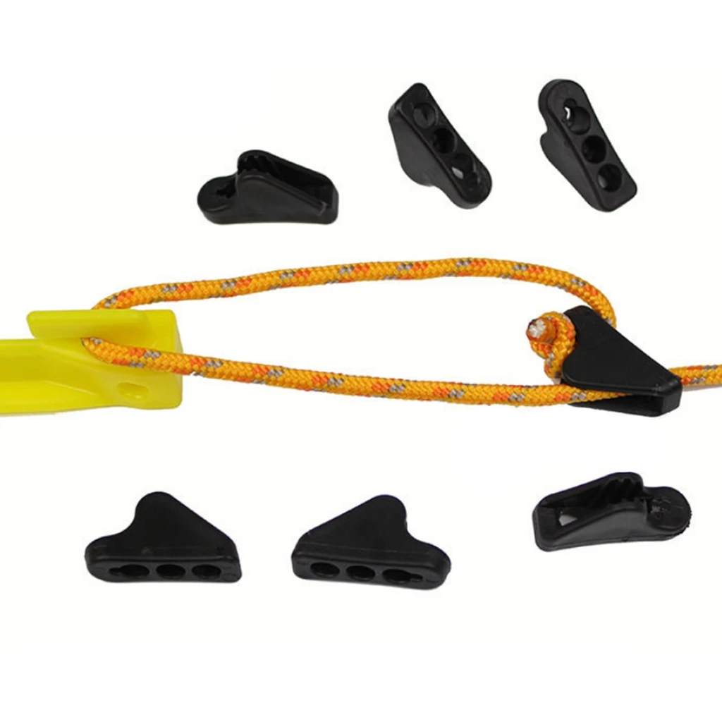 Anti Slide 10pcs Guy Line Cord Runner Camping Tent Rope Tensioner Fastener for Outdoor Home Car Field Tents Sleeping Bags 