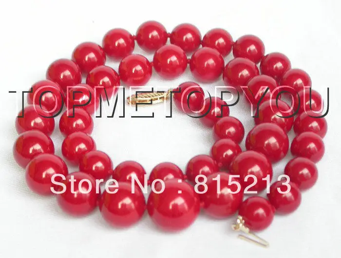 

FREE SHIPPING>>>@@ > N9 GRADUATED 15MM NATURAL RED CORAL NECKLACE 18KGP
