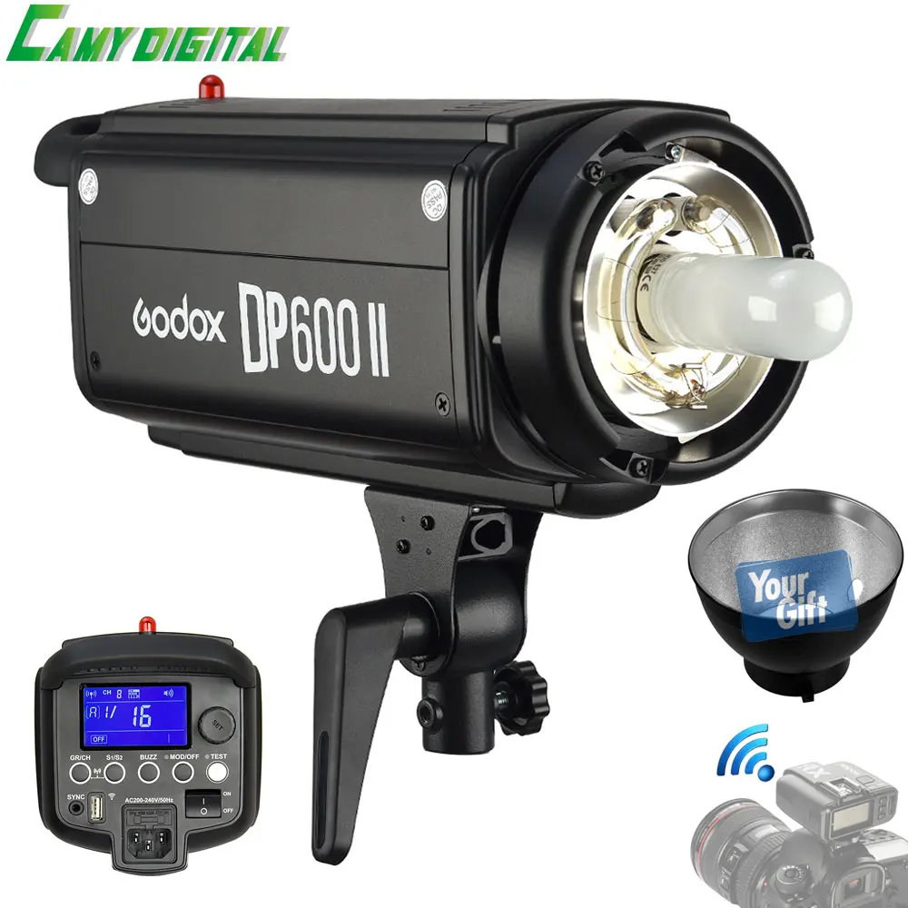 

Godox Studio Flash DPII Series DP600II Max Power 600WS GN80 built-in 2.4G Wireless X System with LCD+Bowen mount Standard Cover