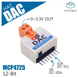 M5StickC ESP32Mini IoT макетная плата Finger Computer Compatible DAC HAT (MCP4725)