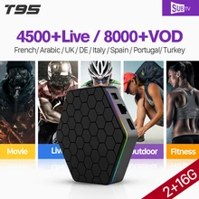 T95Z Plus French Arabic IPTV Box SUBTV IPTV 1 Year Android 7.1 TV Receiver Belgium France Portugal Turkey Arabic IP TV