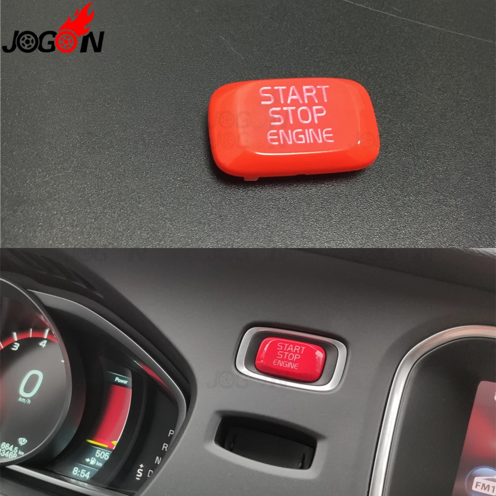 

For Volvo V40 V60 S60 XC60 S80 S80L V70 XC70 Car Engine Start Stop Button Cover Trim Red Decoration