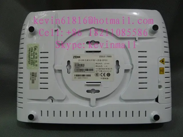 ZTE ZXA10 F660 V1 GPON ONT с 4 портами GE LAN + 2 телефонных порта WIFI USB SC/APC green input английское
