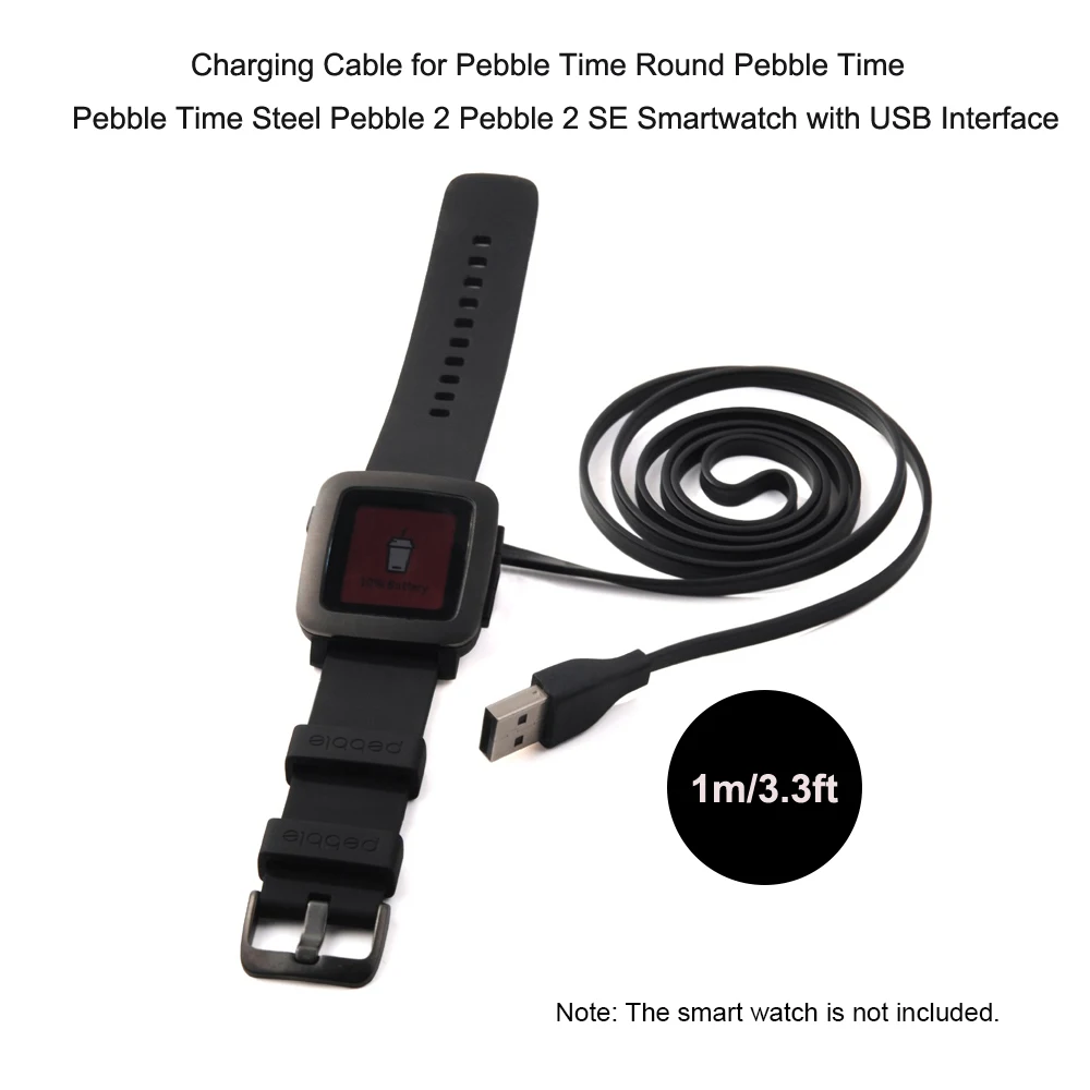 Умные часы кабель для зарядки для Pebble Time круглые часы Pebble Time умные часы с USB магнитным интерфейсом умные часы кабели для зарядки