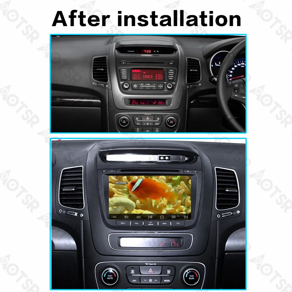 Cheap Aotsr Android 8.1 GPS navigation Car DVD Player For KIA SORENTO 2012-2015 multimedia radio recorder 2 DIN Bluetooth WiFi 0