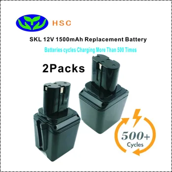 

2PC SKL12B 1500mAh 12V NiCAD Battery Replacement SKL 92931, 2467-02 Original Battery
