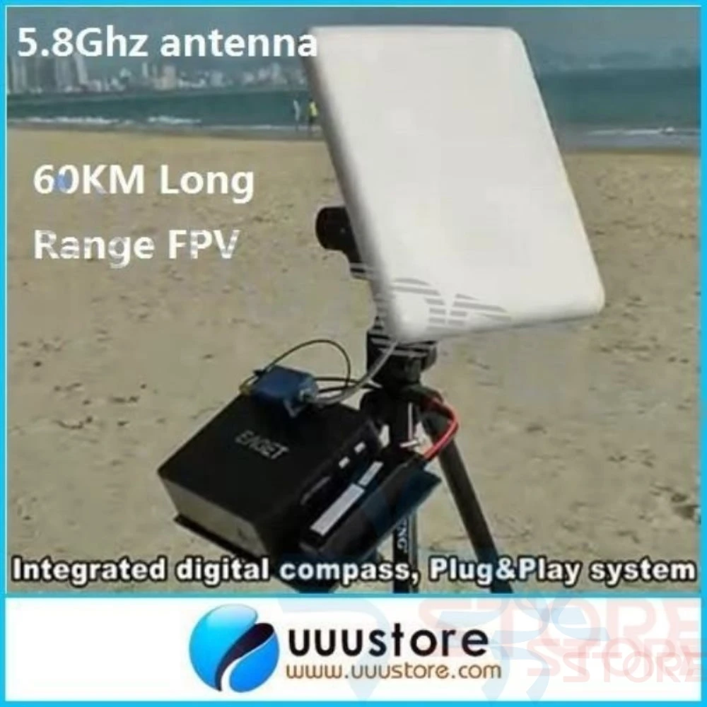 

60KM Long Range FPV Antenna 5.8G 5.8Ghz 23dB High Gain Flat Panel Antenna With RP-SMA Extend Cable for FPV System
