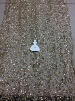

Special 2017 high quality african tulle lace fabric Wholesale sequins French net lace fabric for Nigeria wedding