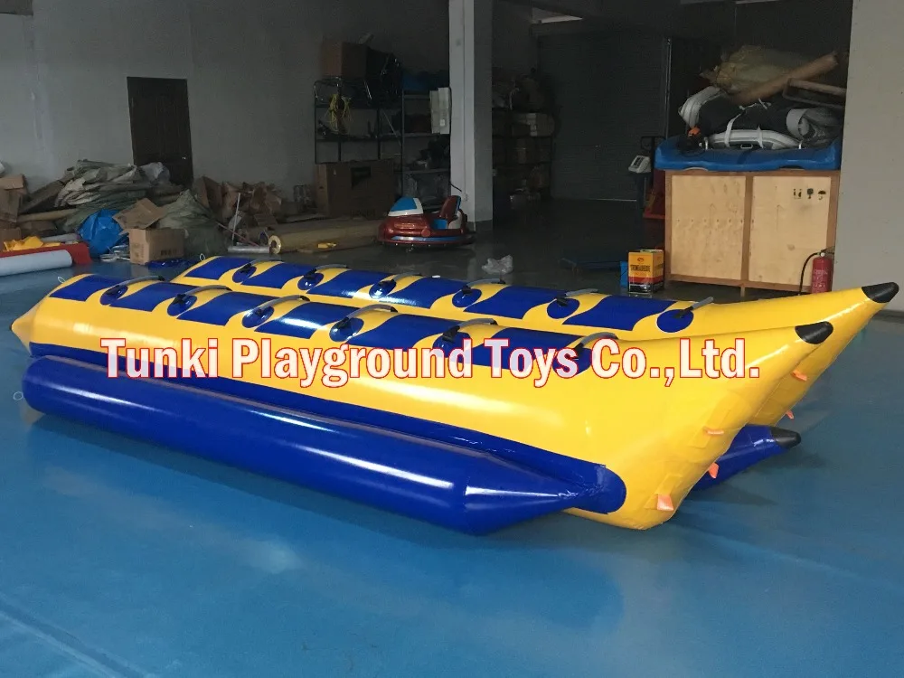 

12 seats strong inflatable air closed banana boat drifting