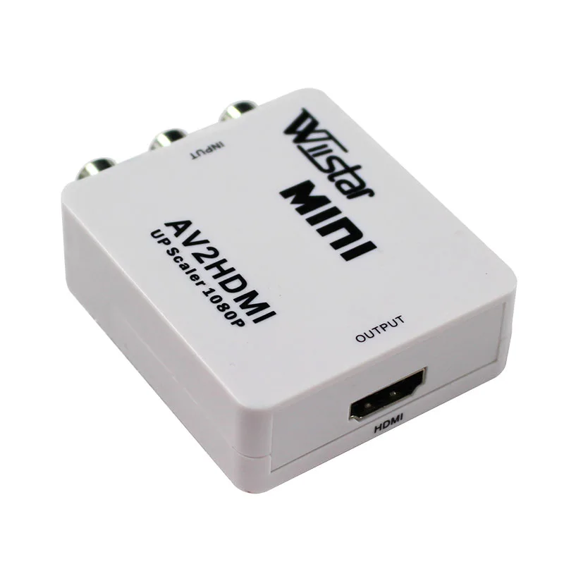 Wiistar Mini AV2HDMI Upscaler 1080P PS 2 DV Adpter AV RCA к HDMI видео конвертер адаптер