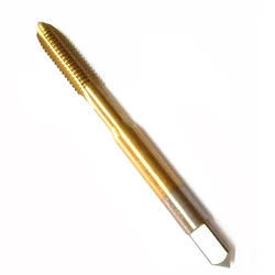 2mm Titanium Coated Spiral Point Tap - Straight Flute Metric Screw Threading Tool - M2.5