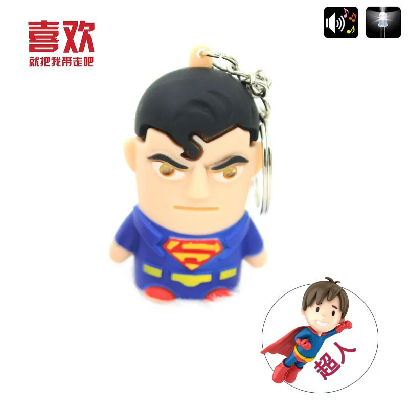 

The avengers alliance LED keychains hot movie Keychais sound keychains Hero alliance Keychains superman Keychains