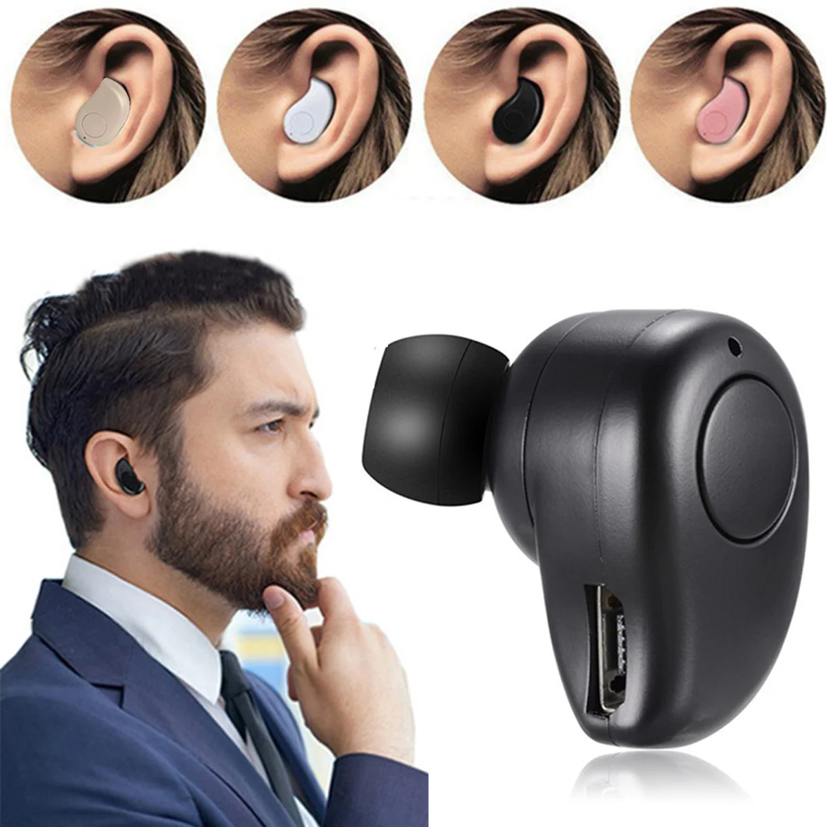 Мини Bluetooth наушники S530 Plus музыкальные беспроводные гарнитура Handsfree